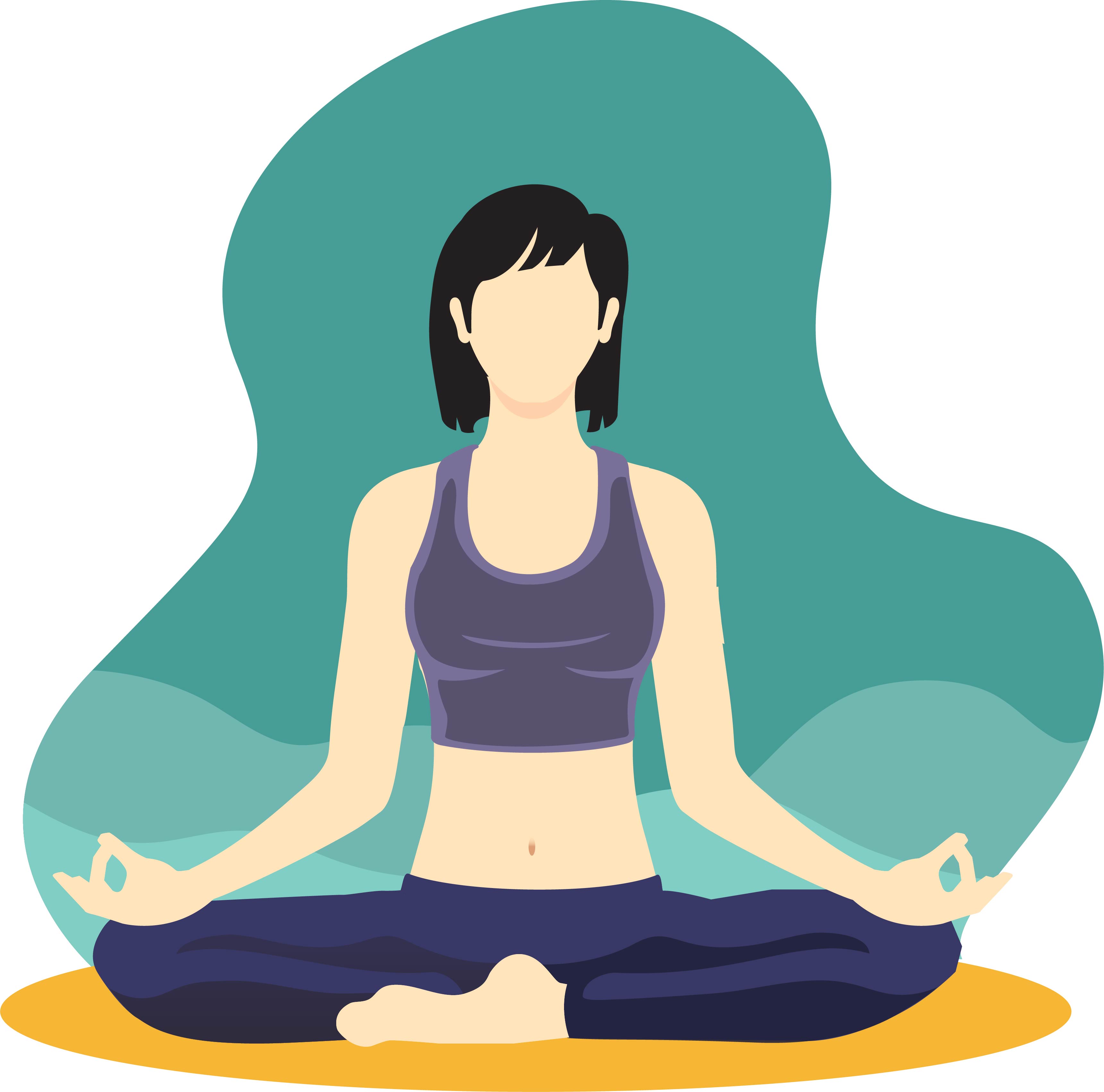 Meditating woman