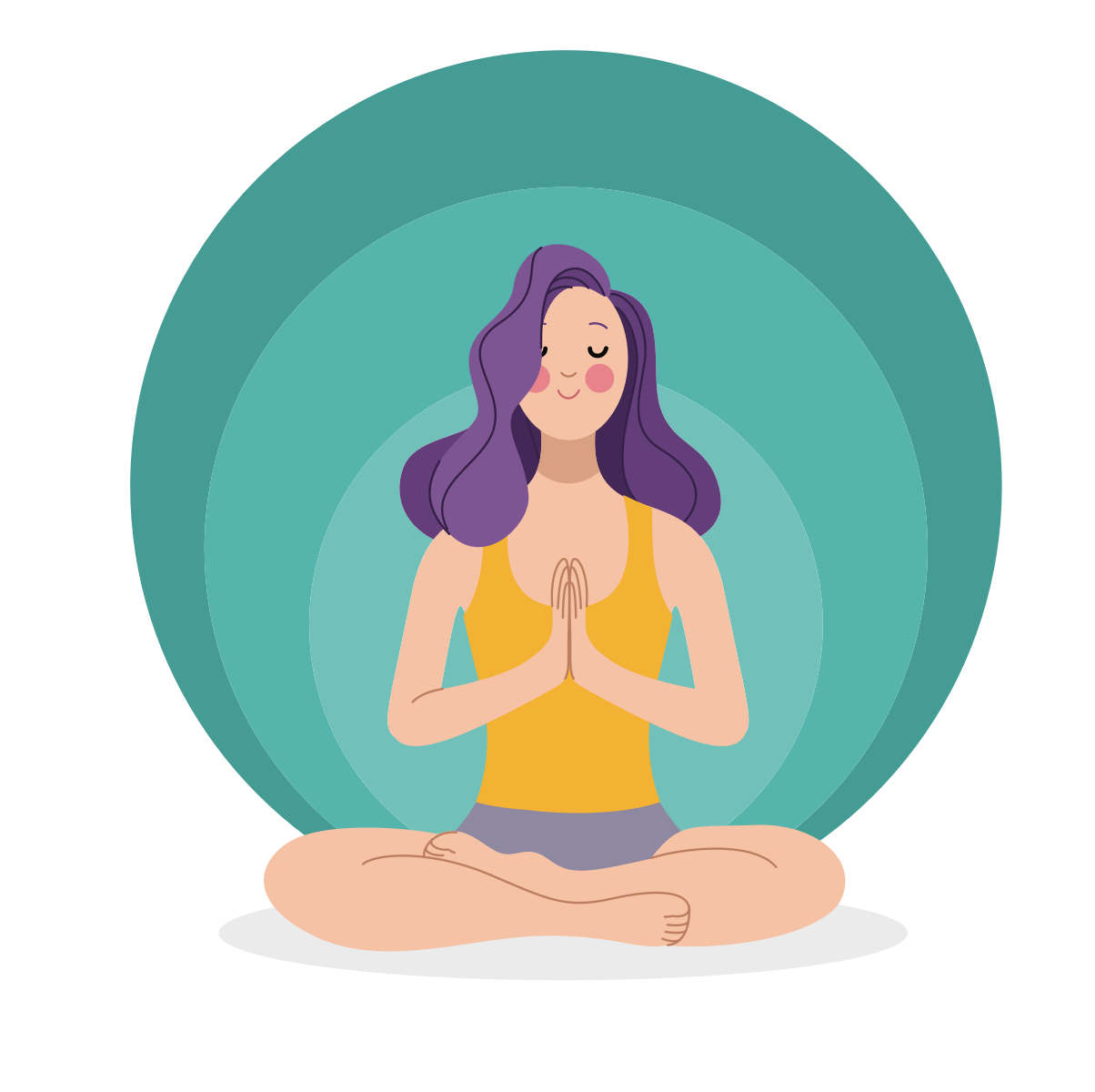 Illustration of Woman Sitting and Reading